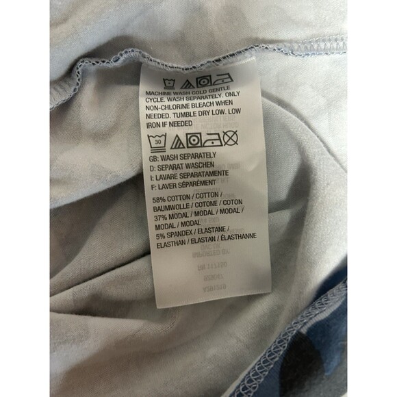 Women's Gray Blue Plus 1X Camouflage Casual Whimsical Officecore Cozy - Picture 6 of 7